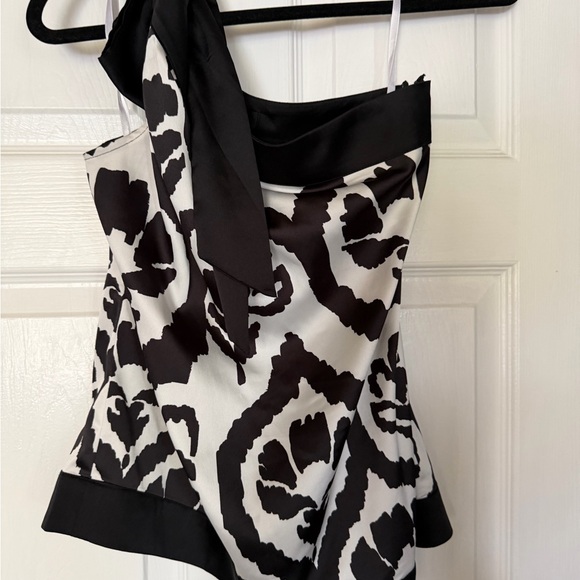 WHBM One Shoulder Satin Blouse - Picture 4 of 5